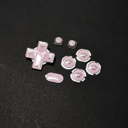 Pink Paw Resin Buttons for New 3DS