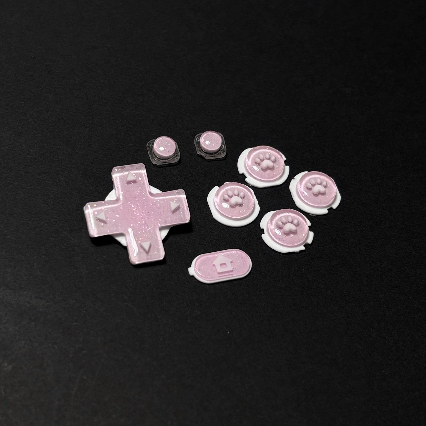 Pink Paw Resin Buttons for New 3DS
