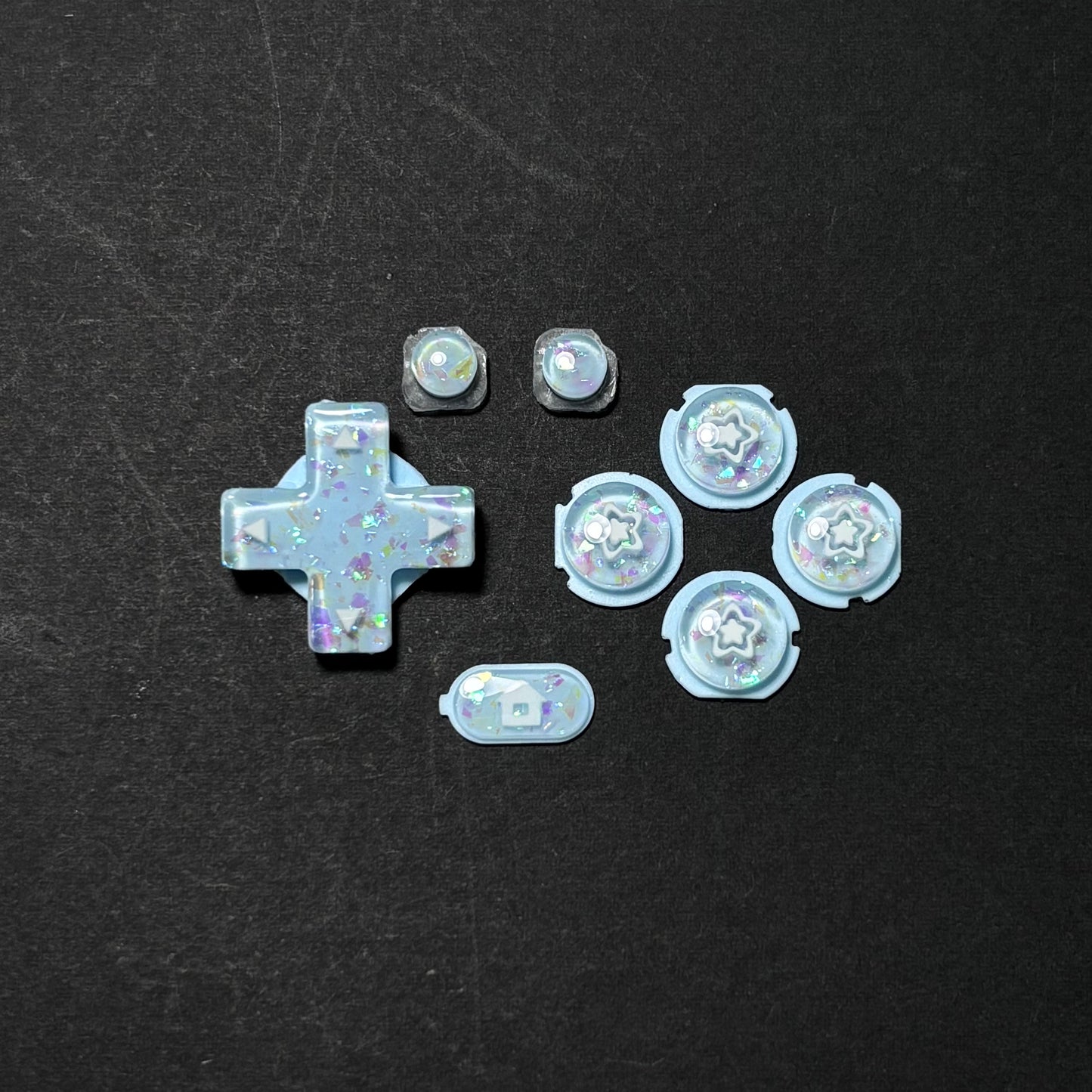 Cloud Star Resin Buttons for New 3DS XL