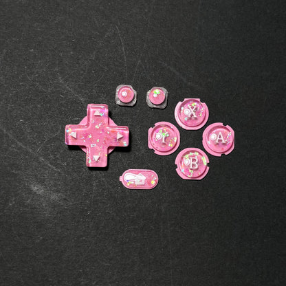 Pink Star Buttons for New 3DS XL