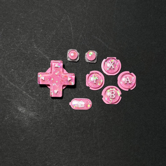 Pink Star Buttons for New 3DS XL