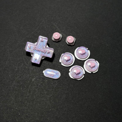 Lavender Heart Resin Buttons for New  3DS XL