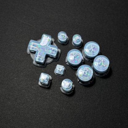 Blue Glitter Resin Buttons for Switch Pro 2