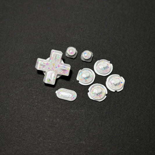 Iridescent White Resin Buttons for New 3DS XL