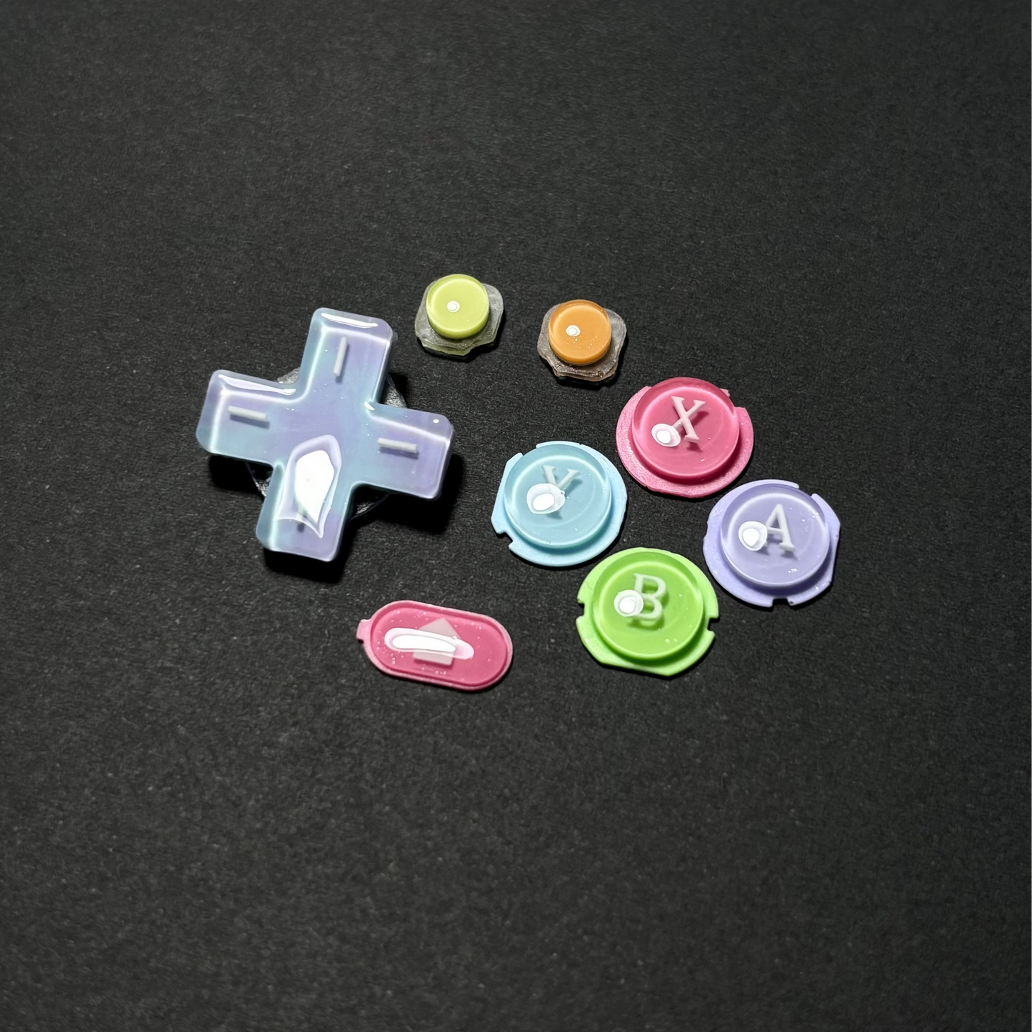 Rainbow Resin Buttons for New 3DS XL