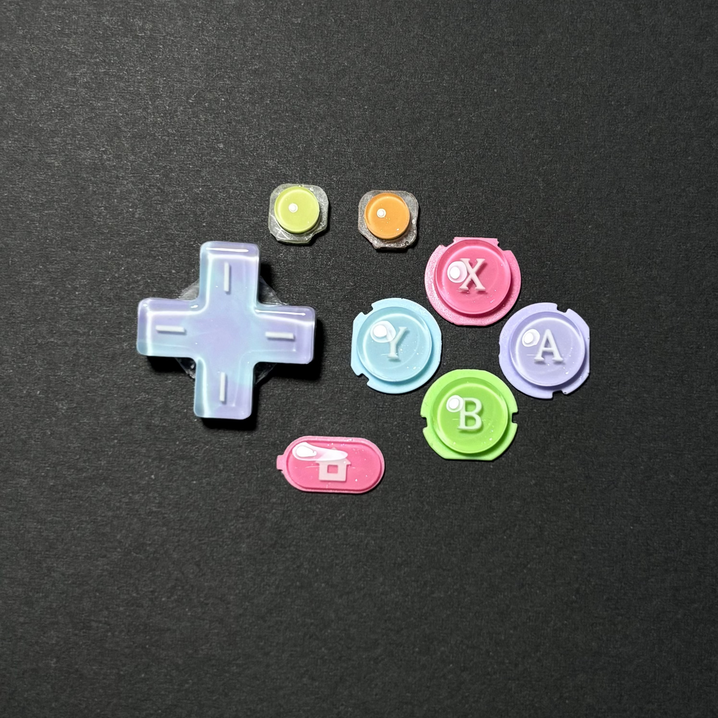 Rainbow Resin Buttons for New 3DS XL