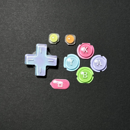 Rainbow Resin Buttons for New 3DS XL