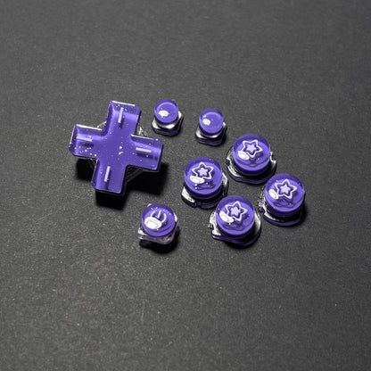 Pearlescent Purple Star Resin Buttons for Nintendo 2DS