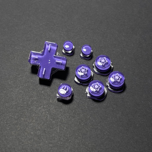Pearlescent Purple Star Resin Buttons for Nintendo 2DS
