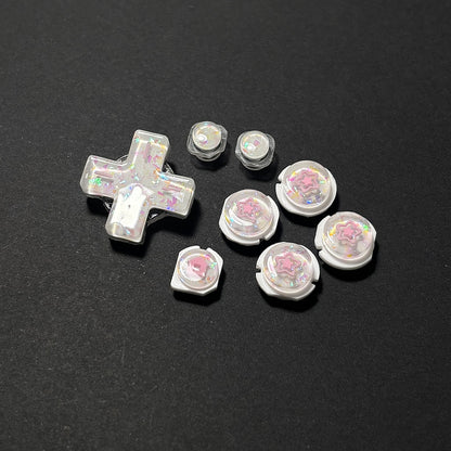 Opal Shimmer Star Resin Buttons for New Nintendo 2DS XL