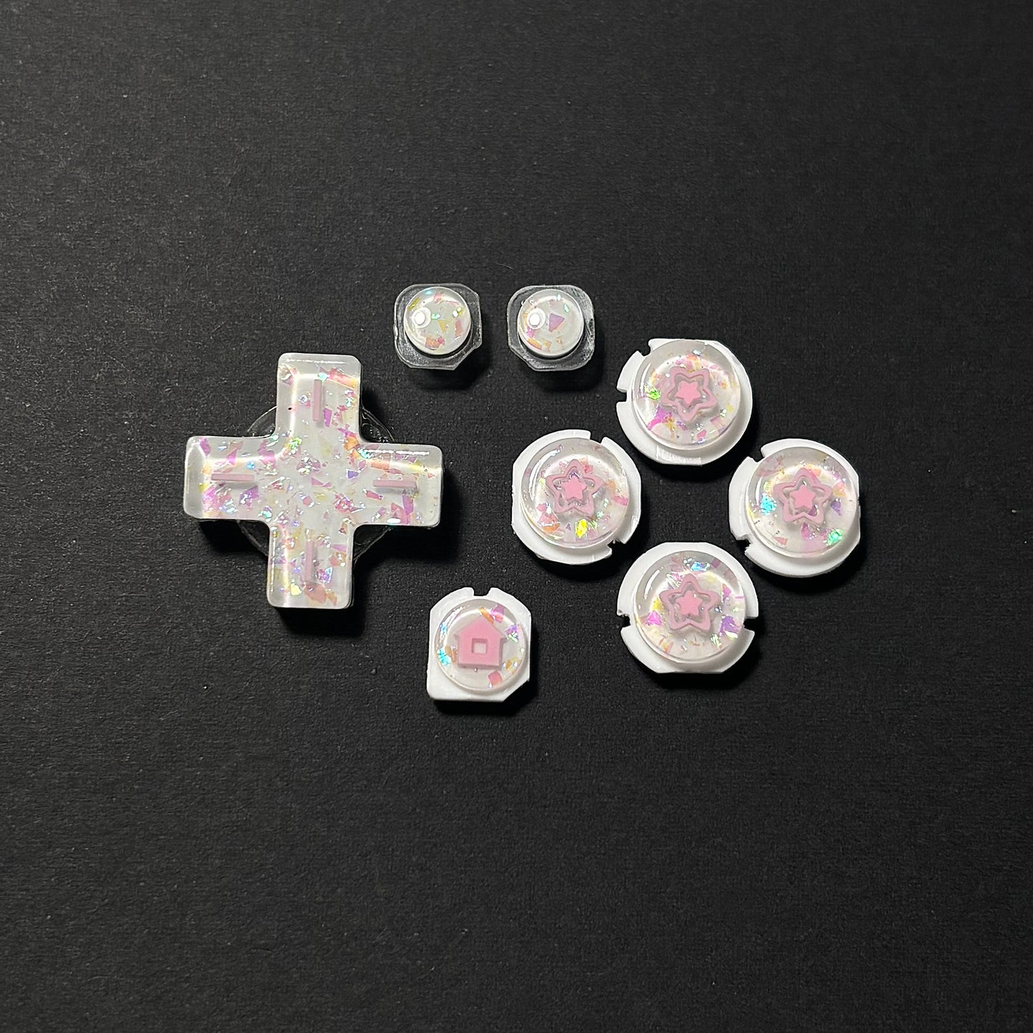 Opal Shimmer Star Resin Buttons for New Nintendo 2DS XL