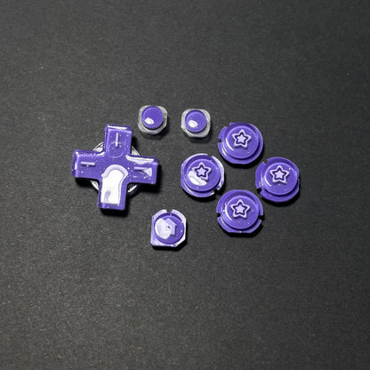 Pearlescent Purple Star Resin Buttons for New Nintendo 2DS XL