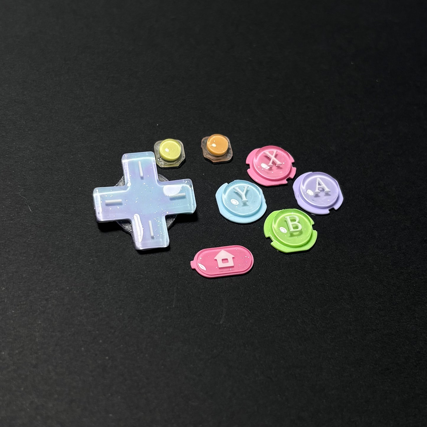 Rainbow Pearl Resin Buttons for New Nintendo 3DS