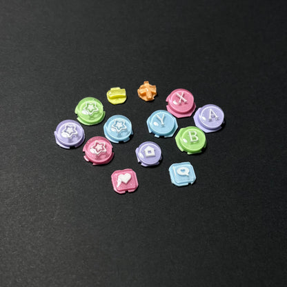 Rainbow Glitter Star Buttons for Nintendo Switch 2