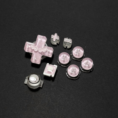 Pink Crystal Glitter Wing Buttons for Nintendo Switch Lite
