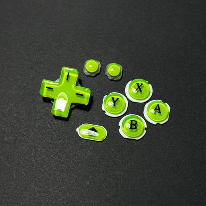 Clear Neon Green Buttons for New Nintendo 3DS XL