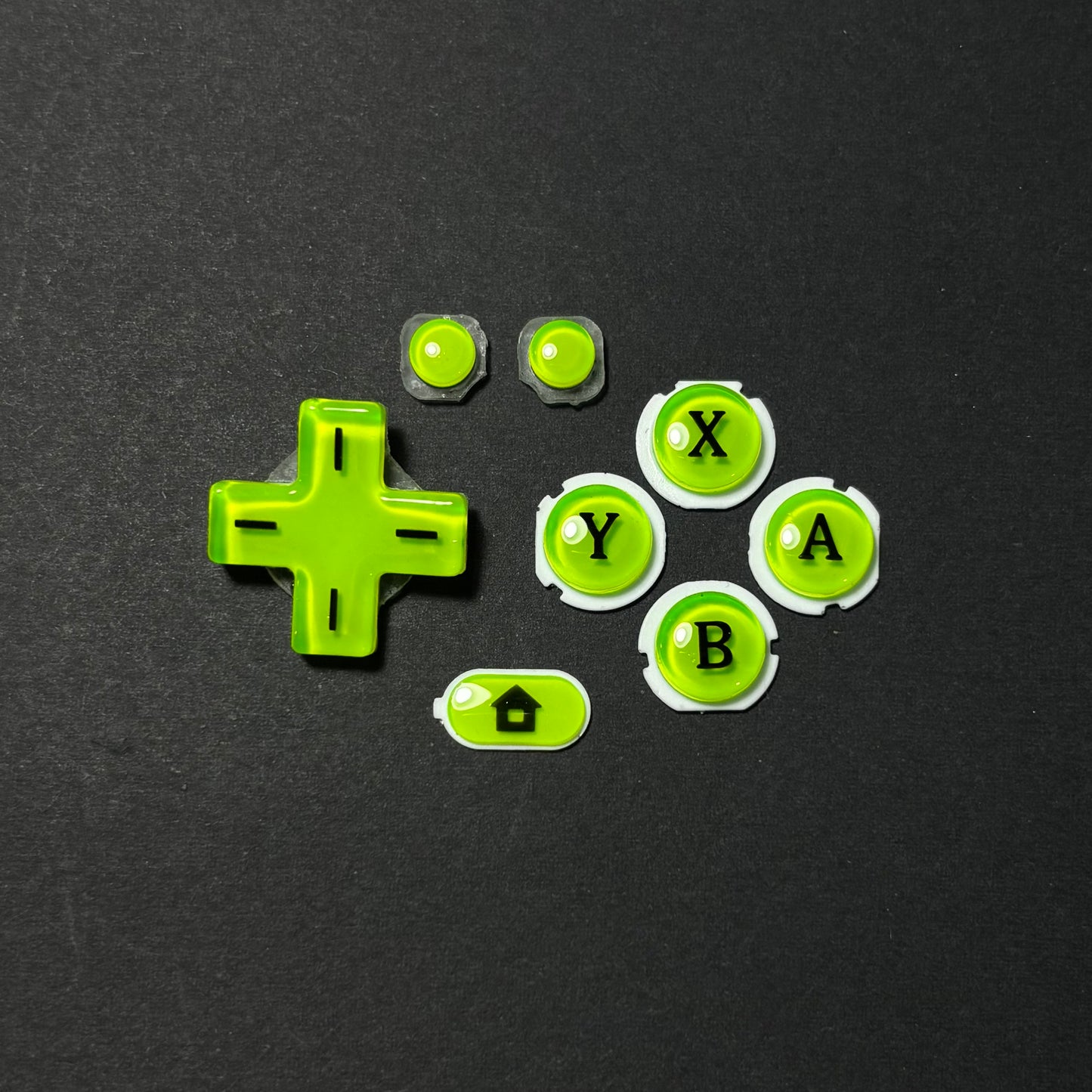 Clear Neon Green Buttons for New Nintendo 3DS XL