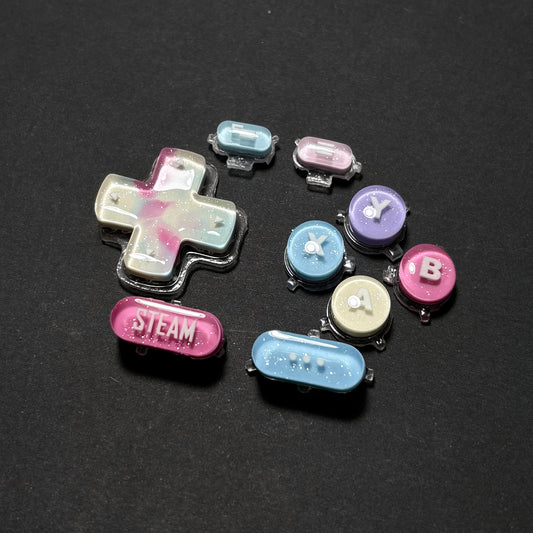 Multicolor Glitter Buttons for Steam Deck