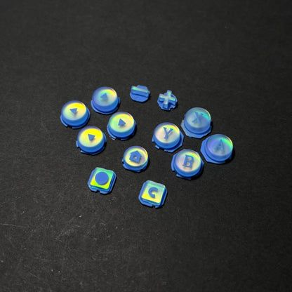 Deep Blue Laser Resin Buttons for Switch 2