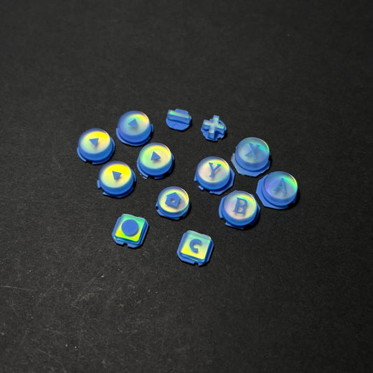 Deep Blue Laser Resin Buttons for Switch 2