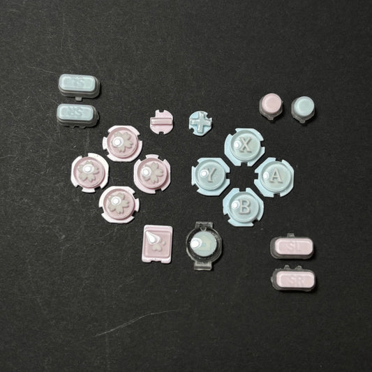 Pink & Blue Contrast Resin Buttons for Nintendo Switch