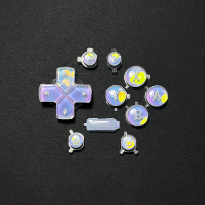Pastel Rainbow Iridescent Buttons & Paw Thumbstick Caps for AYN Thor