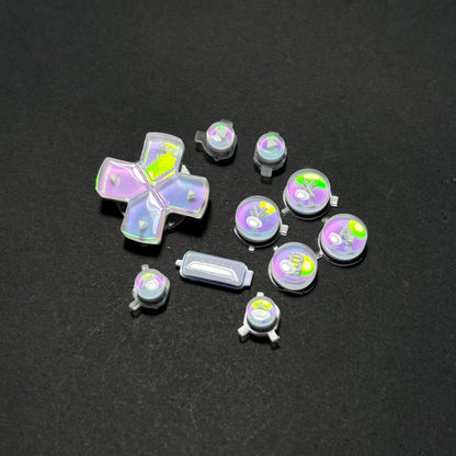 Pastel Rainbow Iridescent Buttons & Paw Thumbstick Caps for AYN Thor