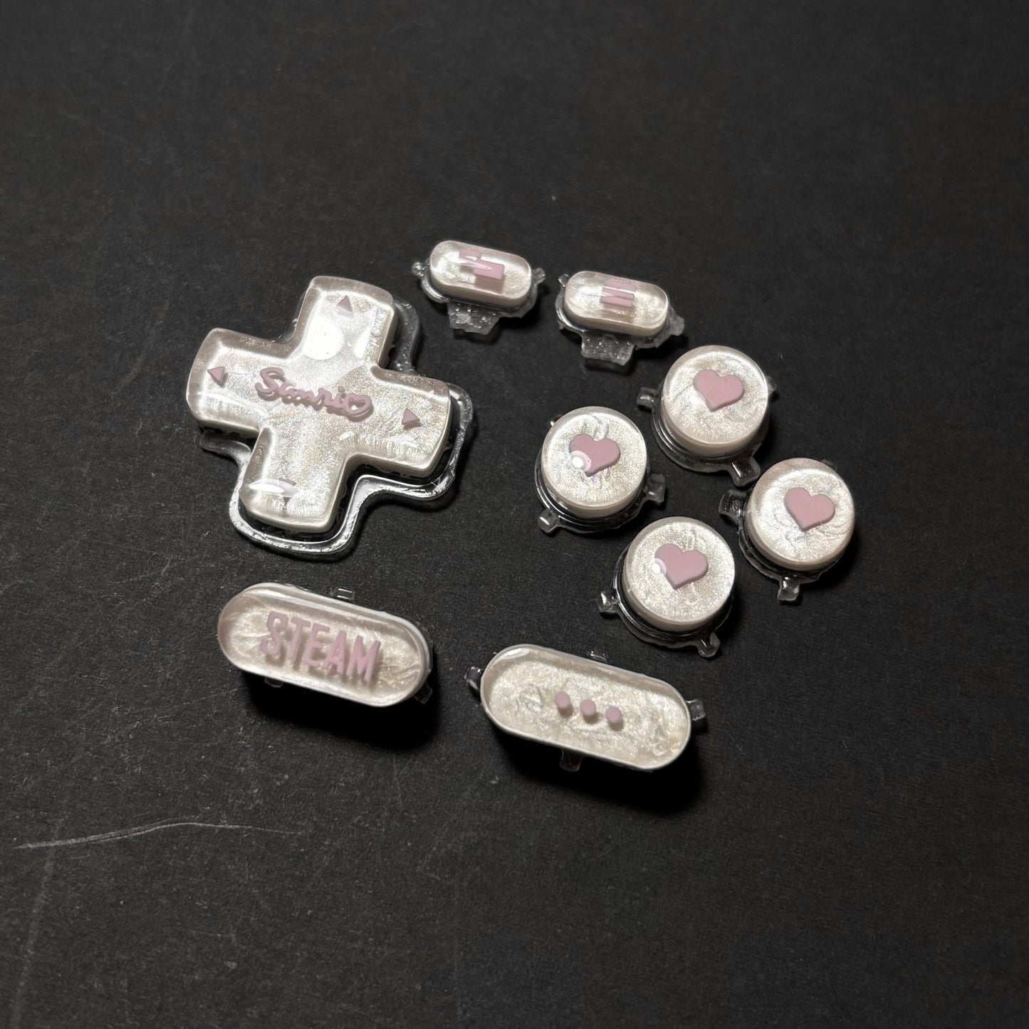 Pearl Heart Custom Button for Steam Deck