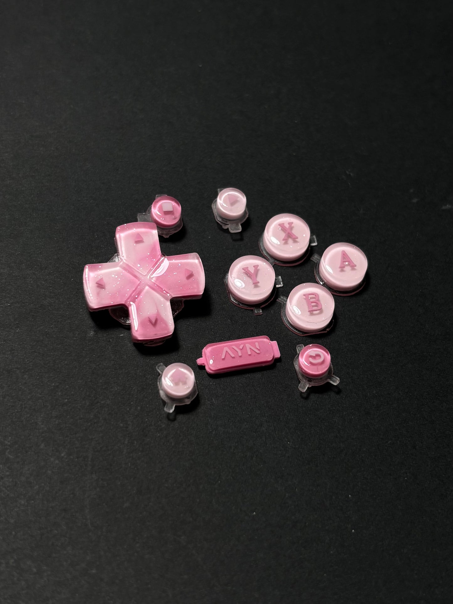 Pink Candy Buttons & Two-Tone Star Thumbstick Caps for AYN Thor