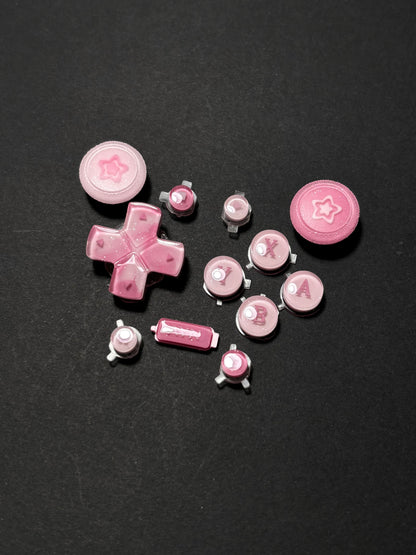 Pink Candy Buttons & Two-Tone Star Thumbstick Caps for AYN Thor
