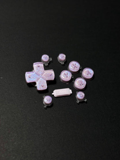 Lavender Dream Heart Buttons & Blue Sparkle Thumbstick Caps for AYN Thor